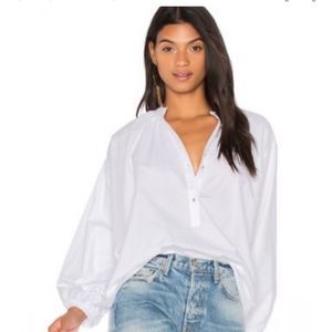 Free People White Cotton Poplin Top (#2)